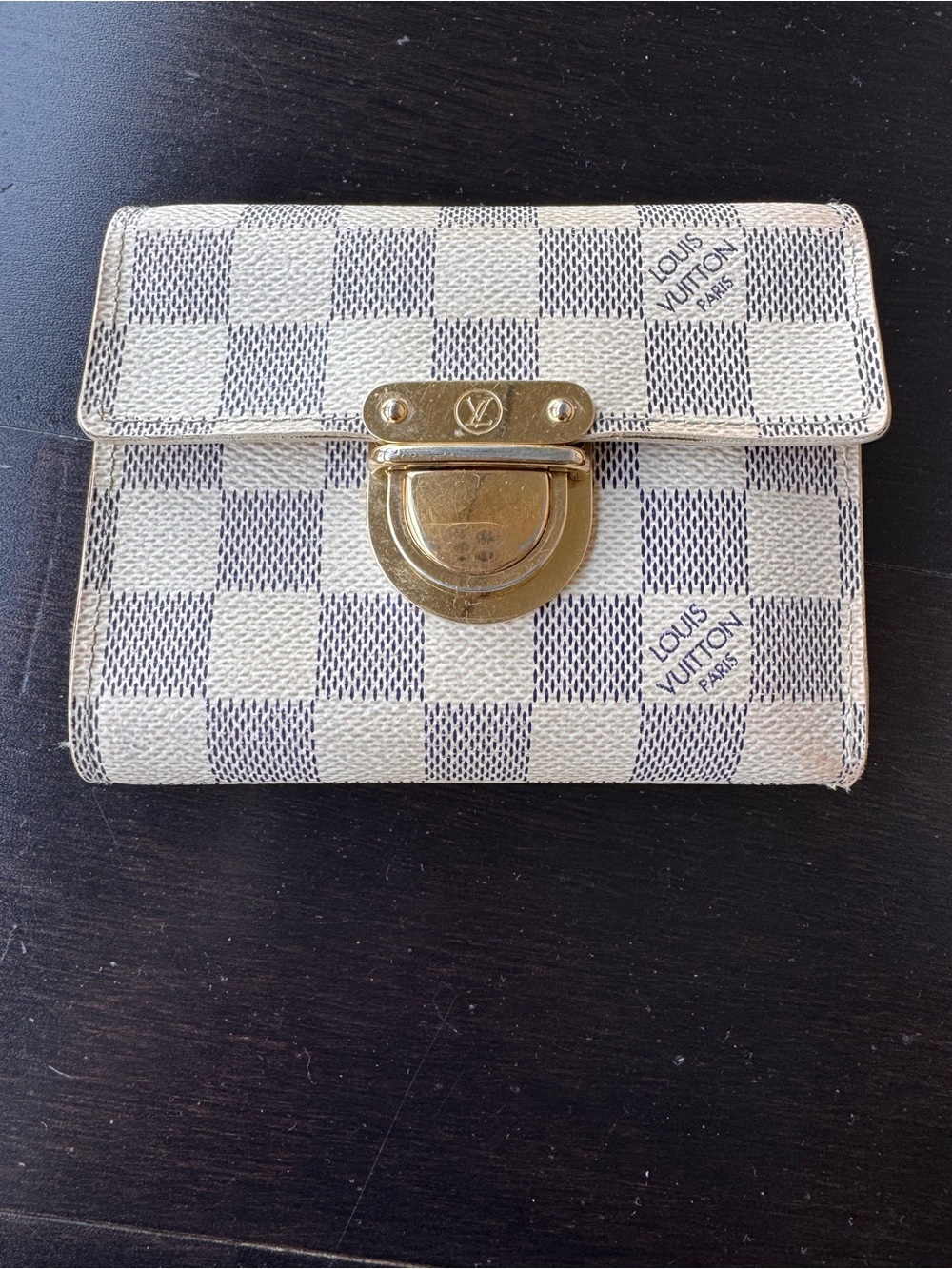 100%Authentic Louis Vuitton Damier Azur Portefeuille Koala Trifold Wallet